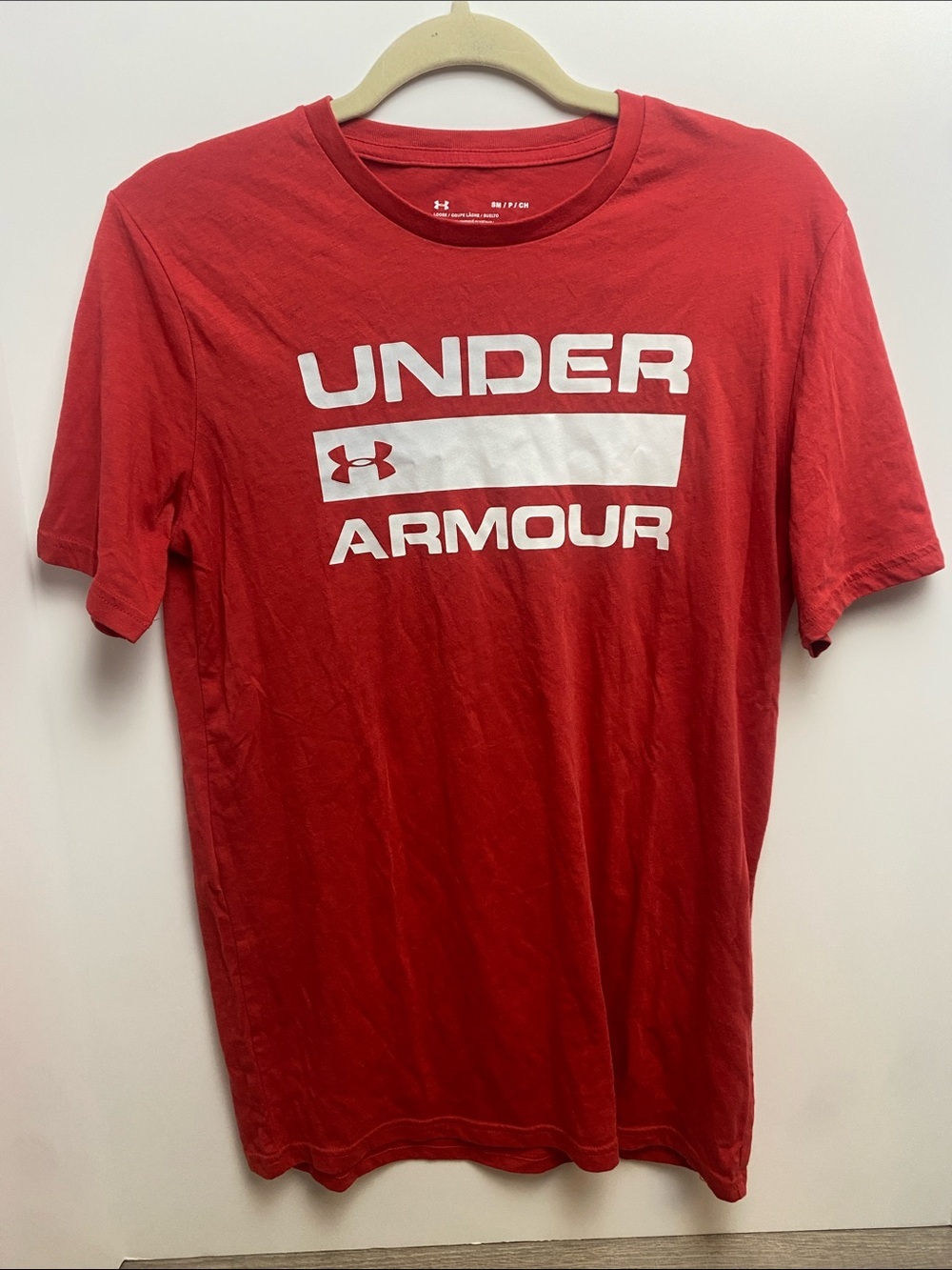 Under Armour Red Short-Sleeve Logo Tee
